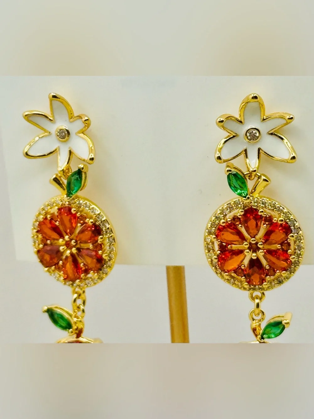 Kate Spade 🍊Sweet Citrus Orange Statement Earrings NEW